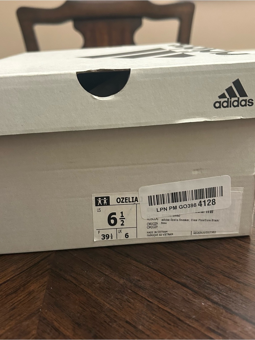 Adidas Originals Ozelia Clear Pink/Core Black/Clear Pink 6.5 Big kids New - Picture 6 of 12